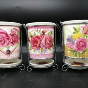 კოვზების ჩასაწყობი კერამიკის ლითონის  ბადით   